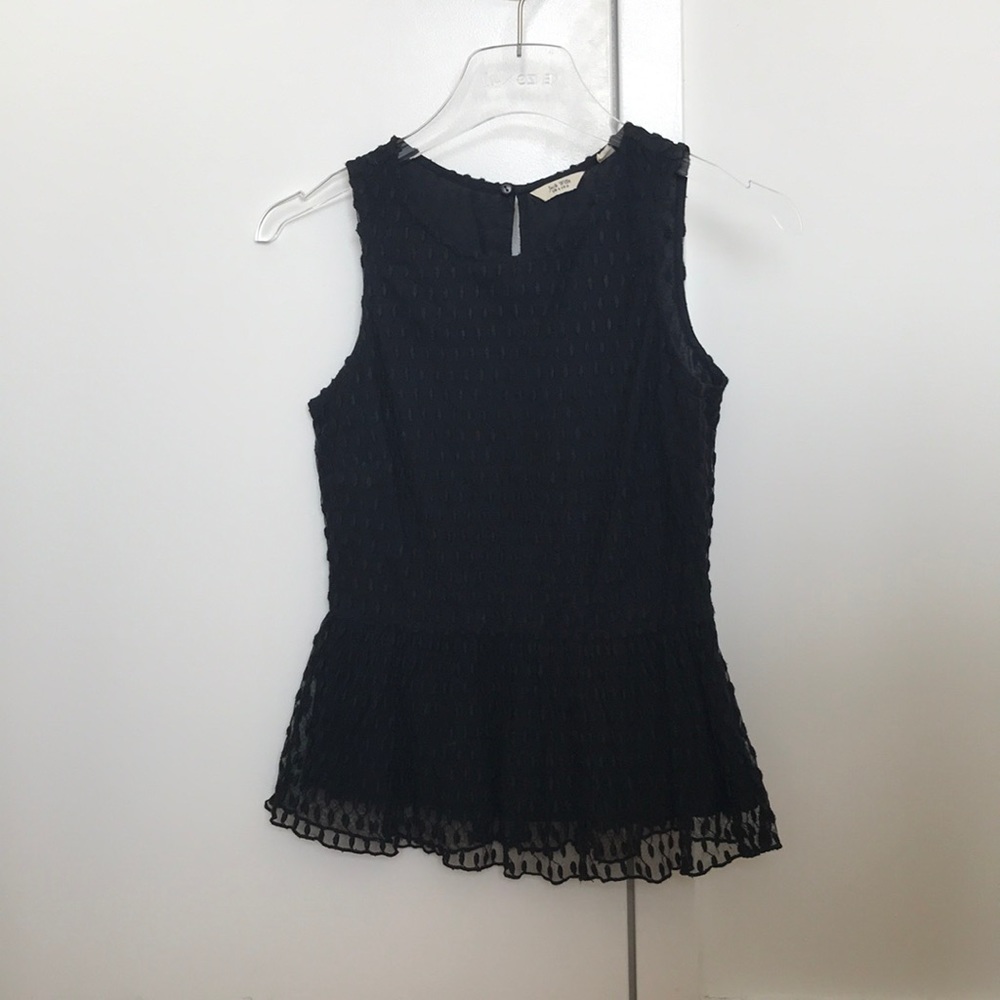 Jack Wills slvls black peplum top
